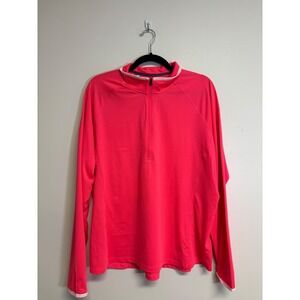 Under Armour‎ Women's Pink Heatgear Fitted 1/4 Zip Pullover, Women's Size 2XL